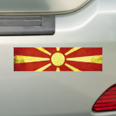 Vlag van Macedonië Bumpersticker (Op auto)