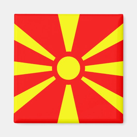 Vlag van Macedonië Magneet (Voorkant)