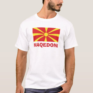Vlag van Macedonië Maqedoni T-shirt