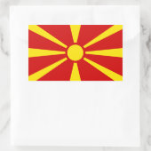 Vlag van Macedonië Rechthoekige Sticker (Tas)