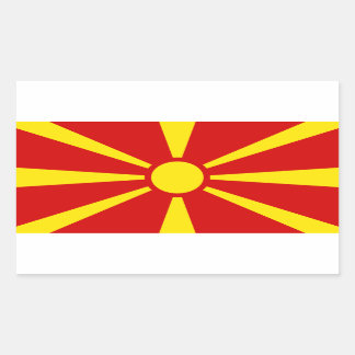 Vlag van Macedonië Rechthoekige Sticker