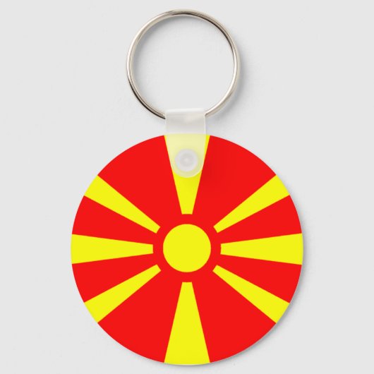 Vlag van Macedonië Sleutelhanger (Voorkant)
