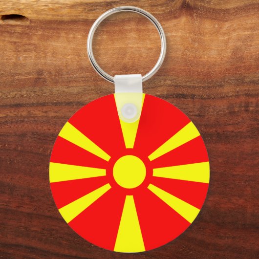 Vlag van Macedonië Sleutelhanger (Voorkant)