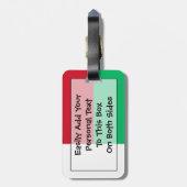 Vlag van Madagascar Easy ID Personal Bagagelabel (Achterkant verticaal)