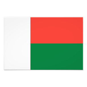 Vlag van Madagaskar Foto Afdruk