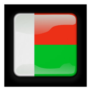 Vlag van Madagaskar Perfect Poster