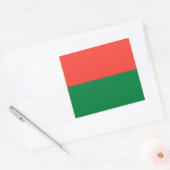 Vlag van Madagaskar Rechthoekige Sticker (Envelop)
