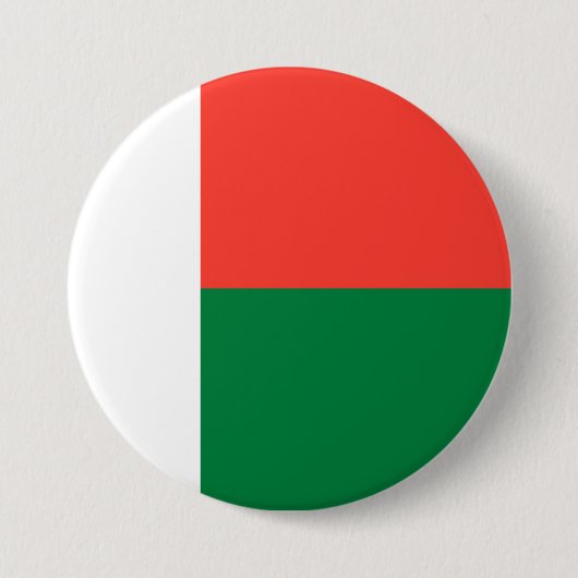 Vlag van Madagaskar Ronde Button 7,6 Cm (Voorkant)