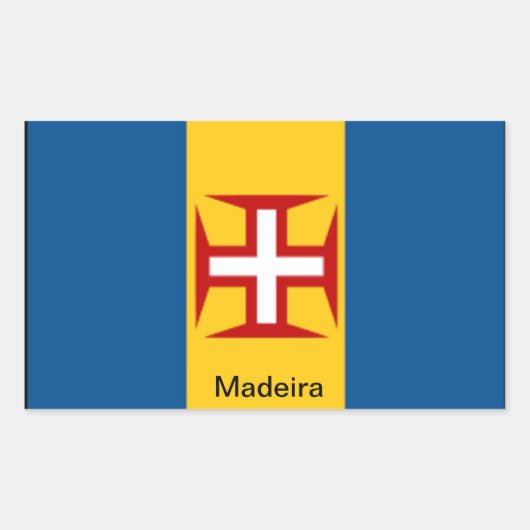 Vlag van Madeira Rechthoekige Sticker (Voorkant)