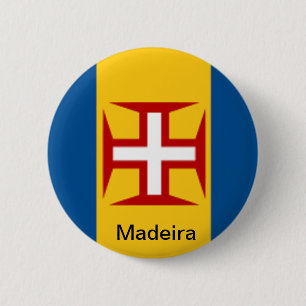 Vlag van Madera Ronde Button 5,7 Cm