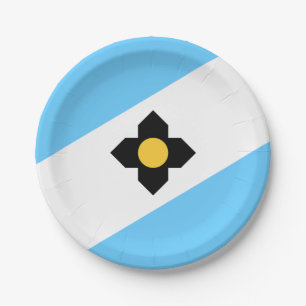 Vlag van Madison, Borden van Wisconsin Papieren Bordje