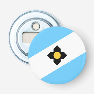 Vlag van Madison, opening voor fles Wisconsin Button Flesopener