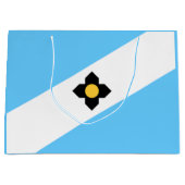 Vlag van Madison, Wisconsin Large Gift Bag Groot Cadeauzakje (Voorkant)