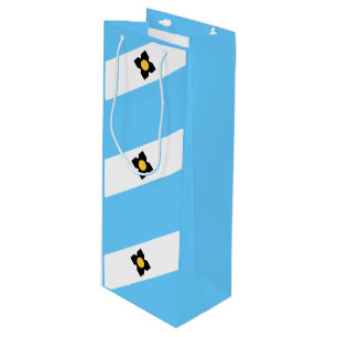 Vlag van Madison, Wisconsin Wine Gift Bag Wijn Cadeautas