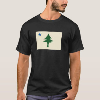 Vlag van Maine 1901 Maine State Flag Pine Tree Sta T-shirt