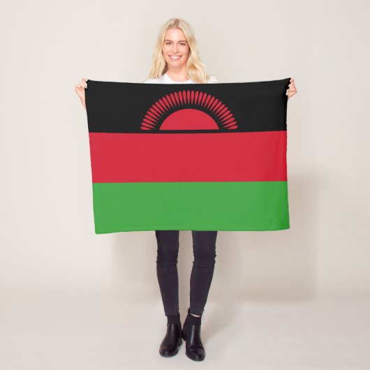 Vlag van Malawi Fleece Deken (In situ)