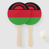 Vlag van Malawi Handwaaier (Voorkant en achterkant)