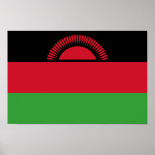 Vlag van Malawi Poster