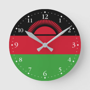 Vlag van Malawi Ronde Klok