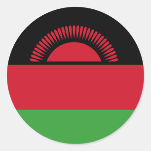 Vlag van Malawi Ronde Sticker