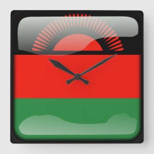 Vlag van Malawi Vierkante Klok