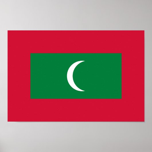 Vlag van Maldiven Poster (Voorkant)