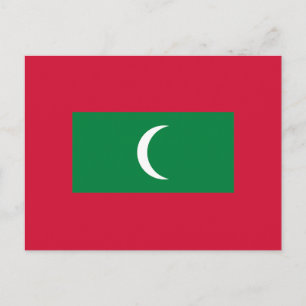 Vlag van Malediven Briefkaart