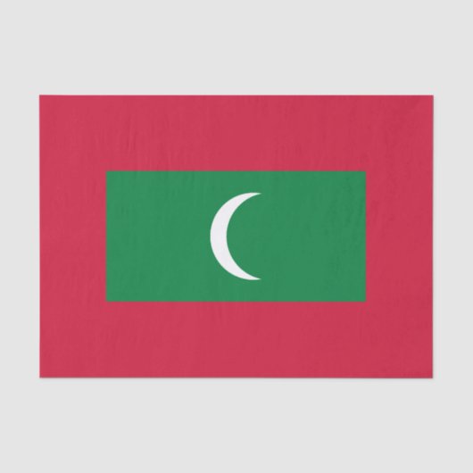 Vlag van Malediven Tissuepapier (Voorkant)