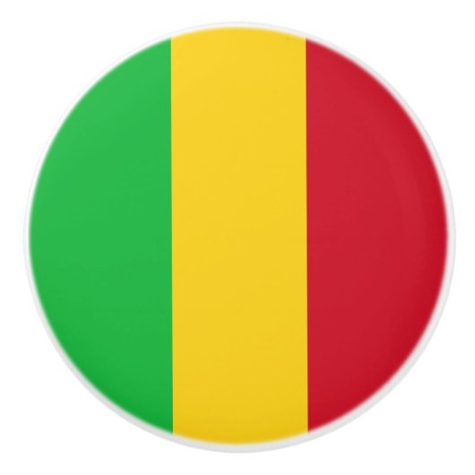 Vlag van Mali Keramische Knop (Voorkant)
