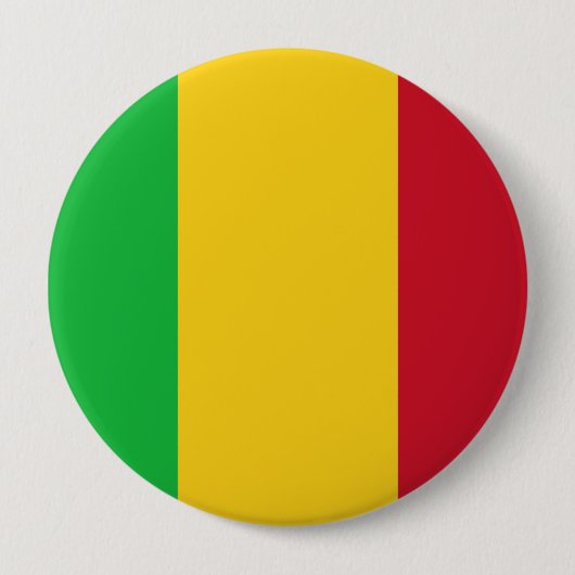 Vlag van Mali Ronde Button 4,0 Cm (Voorkant)