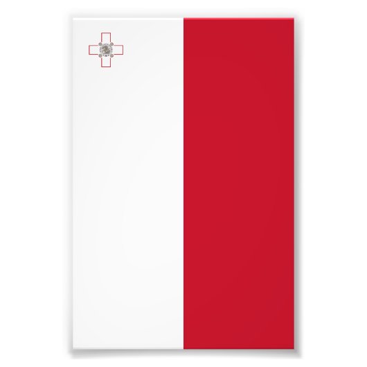 Vlag van Malta Foto Afdruk (Voorkant)