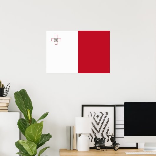 Vlag van Malta Poster (Thuiskantoor)