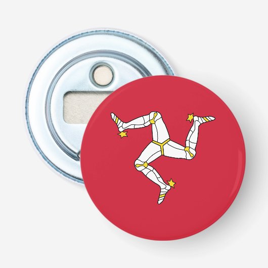 Vlag van Man Button Flesopener (Voorkant)