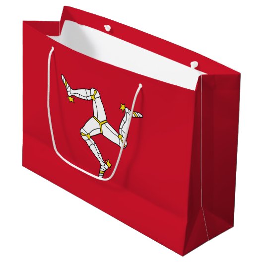 Vlag van Man Groot Cadeauzakje (Voorkant Gekanteld)