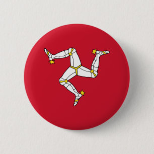 Vlag van Man Ronde Button 5,7 Cm
