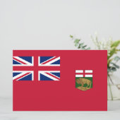 Vlag van Manitoba Briefpapier (Staand voorkant)