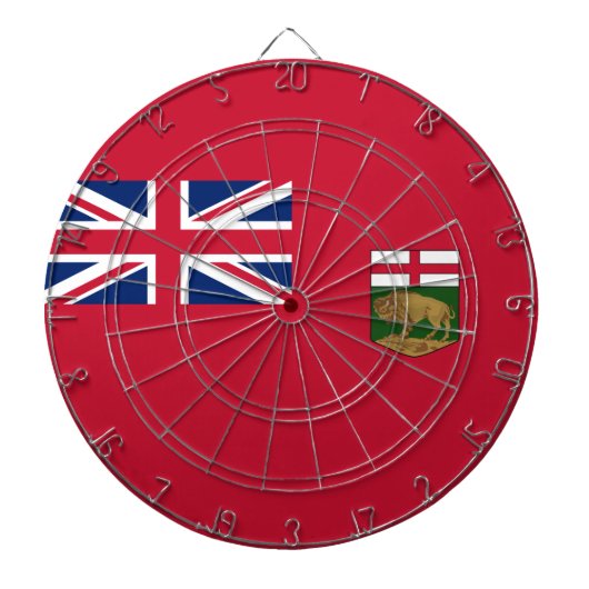 Vlag van Manitoba Dartbord (Voorkant)