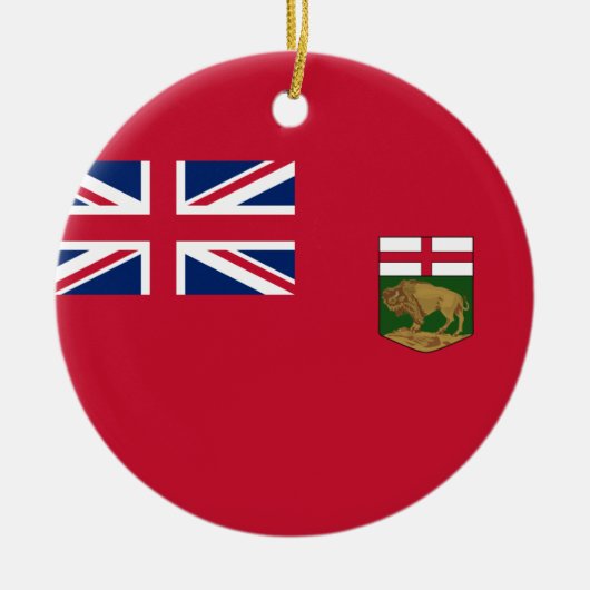 Vlag van Manitoba Keramisch Ornament (Voorkant)