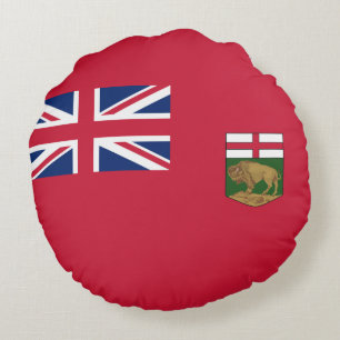 Vlag van Manitoba Rond Kussen