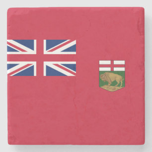 Vlag van Manitoba Stenen Onderzetter