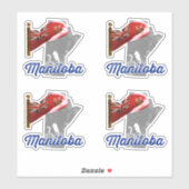 Vlag van Manitoba Sticker (Vel)
