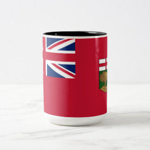 Vlag van Manitoba Tweekleurige Koffiemok