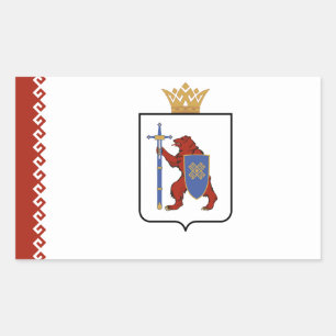 Vlag van Mari El Rechthoekige Sticker