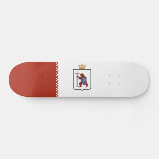Vlag van Mari El Skateboard (Horizontaal)