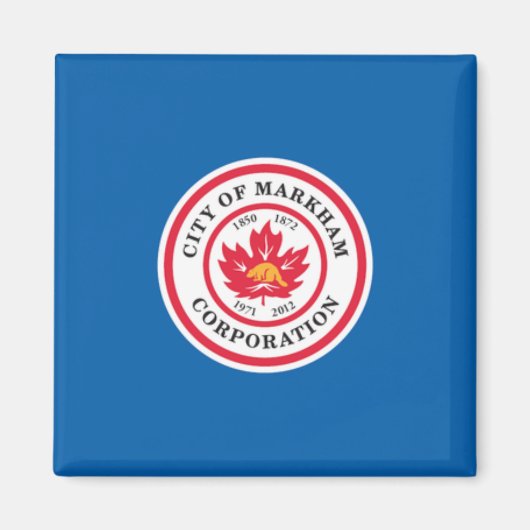 Vlag van Markham (Ontario, Canada) Magneet (Voorkant)