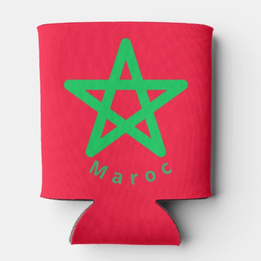 Vlag van Marokko Blikjeskoeler (Achterkant)