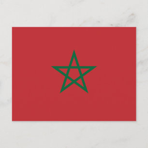 Vlag van Marokko Briefkaart