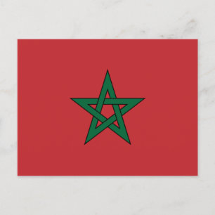 Vlag van Marokko Briefkaart