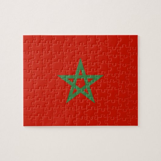 Vlag van Marokko Legpuzzel (Horizontaal)