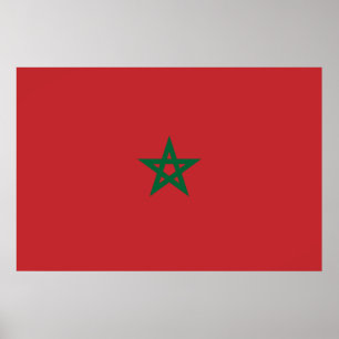 Vlag van Marokko Poster